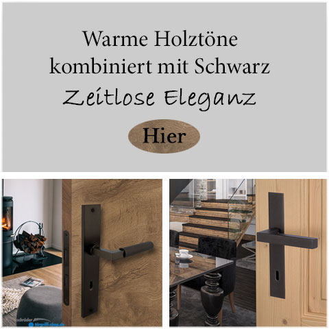 Warme Holztöne kombiniert mit Schwarz - Zeitlose Eleganz