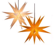 Adventssterne beleuchtet