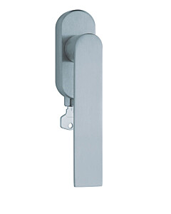 1008 (Semi) Fenstergriff abschließbar, ovale Olive, Edelstahl o. PVD Messing-poliert Scoop