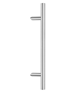 Stossgriff 1089E V4A mit Bohrabstand nach Kundenwunsch, Griff-Ø 32 mm, schräge Stützen, Edelstahl V4A Spitzer