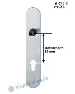12-1418 ovales Langschild ASL® mit PZ-Lochung, 92mm, Vierkantaufnahme 8 mm, Edelstahl feinmatt FSB 12-1418 ovales Langschild ASL® mit PZ-Lochung, 92mm, Vierkantaufnahme 8 mm, Edelstahl feinmatt FSB