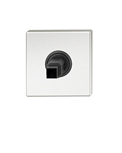 12-1703 quadratische Türdrückerrosette ASL®, Vierkantaufnahme 8 mm, Alu F1 natur eloxiert FSB
