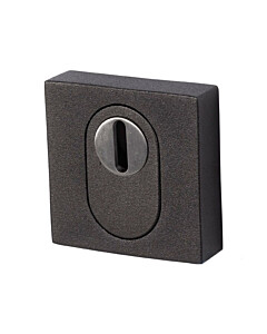 Schutzrosette Square außen mit KZS Schwarzstahl-Optik Südmetall