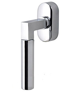 Bauhaus Fenstergriff ovale Rosette Chrom von Jatec