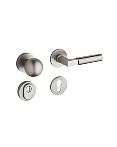 Bauhaus Sicherheits-Rosettengarnitur GRO SH 20-07 ZAMAK KZS MMN Nickel matt für Wohnungs- und Hauseingangstüren Bauhaus Sicherheits-Rosettengarnitur GRO SH 20-07 ZAMAK KZS MMN Nickel matt für Wohnungs- und Hauseingangstüren