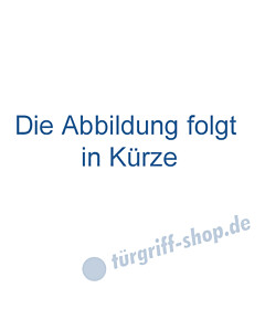 Türknopf gerade auf Rundrosette mit PZ-Rosette, drehbar, Edelstahl matt Scoop