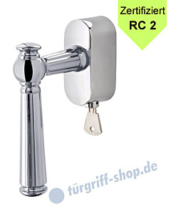 Sanssouci Fenstergriff ovale Rosette abschließbar RC 2 zertifiziert in 5 Farben von Jatec