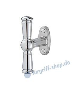 Sanssouci T00 Fenstergriff, ohne Rasterung, ovale Rosette, sichtbare Verschraubung, Stiftlänge 30 mm, Chrom von Jatec Sanssouci T00 Fenstergriff, ohne Rasterung, ovale Rosette, sichtbare Verschraubung, Stiftlänge 30 mm, Chrom von Jatec