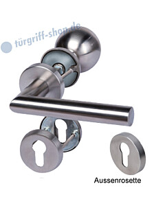Sicura Marco/Ronny-R Top Speed Rosetten-Schutzgarnitur, Knopf/Drücker, ES1, Edelstahl matt Südmetall