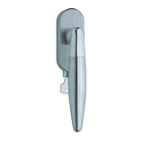 1007 (Optima) Fenstergriff abschließbar, ovale Olive, Edelstahl matt/poliert Scoop