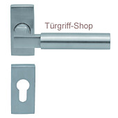 1016 (Bauhaus) Rosettengarnitur PullBloc eckig Edelstahl K4 Scoo