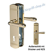 Sicura Scarlet Schutzgarnitur Drücker/Drücker KZS Robusta Gold Südmetall