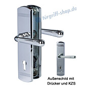 Sicura Scarlet Schutzgarnitur Drücker/Drücker KZS Robusta Chrom von Südmetall