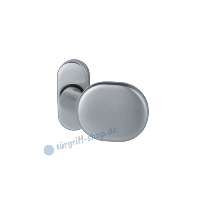 ERGO LINE Edelstahl Türknäufe Set - Oval Mit PZ-Rosette, V2A Qualität