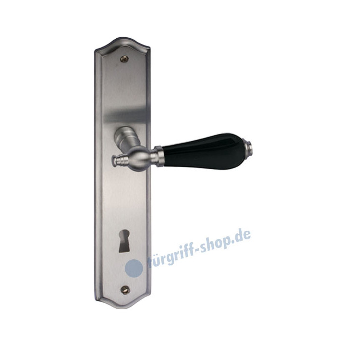 Ass Sandra S Langschildgarnitur Chrom-matt/Porzellan schwarz von Reguitti