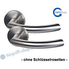 Jill-R Drückerpaar inkl. Drückerrosetten Top Speed | ohne Schlüsselrosetten | Edelstahl matt Südmetall