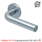 2100 Feuerschutzgarnitur Pullbloc® 4.1 FS Kugellager Edelstahl matt von Scoop 