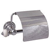 WC-Rollenhalter K-605 mit Deckel in Chrom/Porzellan weiß von Karan Beschläge