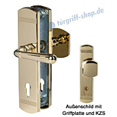 Sicura Scarlet Schutzgarnitur Griffplatte/Drücker KZS Robusta Gold Südmetall Sicura Scarlet Schutzgarnitur Griffplatte/Drücker KZS Robusta Gold Südmetall
