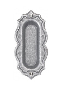 001 Muschelgriff oval rustikal antik grau thermopatiniert von Halcö