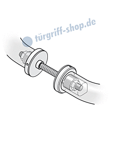 Befest.-Set | 05-0580 | für FSB Stossgriff 61-6112 paarweise durchgehend für Glastür
