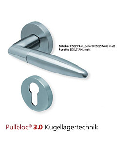 1007 Halbgarnitur PZ PullBloc 3.0 Edelstahl matt o. poliert Scoop