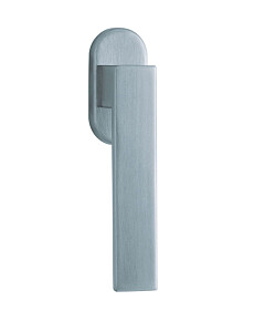 1005 (Quadra) Fenstergriff oval Edelstahl o. Messing-poliert Scoop