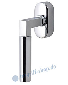 Bauhaus Fenstergriff ovale Rosette Chrom von Jatec