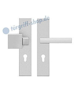 Schutzgarnitur ESG675Q Langschildgarnitur ES1 Knopf / Drücker Edelstahl matt von Karcher