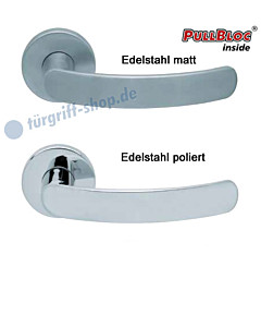 1023 Rosettengarnitur PullBloc Edelstahl matt oder poliert Scoop