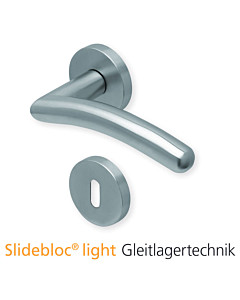 1084 Rosettengarnitur SlideBloc light Edelstahl matt von Scoop