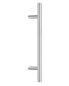 Stossgriff 1089E V4A mit Bohrabstand nach Kundenwunsch, Griff-Ø 32 mm, schräge Stützen, Edelstahl V4A Spitzer