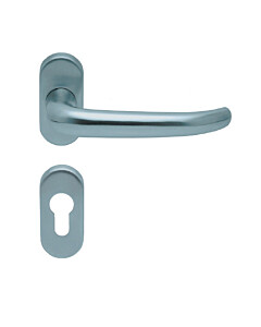 1103 (Dragon) Feuerschutz-Rosettengarnitur oval PullBloc BK4 Edelstahl matt Scoop 