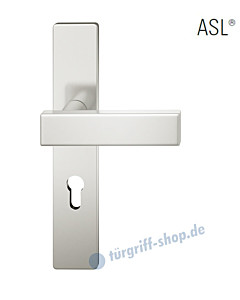 12-1410 Halbgarnitur, eckiges Langschild ASL® mit Drücker 1003 in Alu natureloxiert von FSB