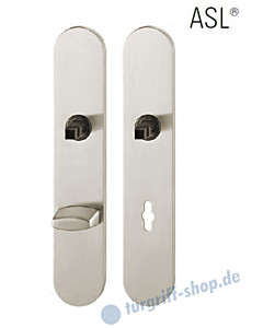 12-1418 ovales Langschildpaar ASL® mit WC-Verriegelung, 78 mm, Vierkantaufnahme 8 mm, Aluminium F1 natureloxiert FSB 