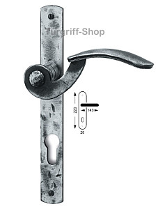 Tilly 310/305 - Langschildgarnitur Buntbart in Schweizer Norm, Thermotrophiert Lienbacher
