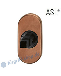 17-1758 ovale Türdrückerrosette ASL®, Vierkantaufnahme 8 mm, Bronze hell patiniert gewachst FSB für Rahmentüren