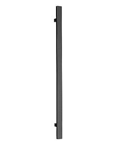 Stossgriff 1889A mit Bohrabstand nach Kundenwunsch, Griff 40x20 mm, gerade Stützen, L bis 2000 mm Schwarz matt  RAL 9005 Spitzer