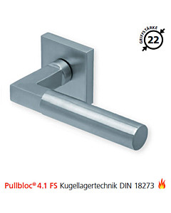 2016 quadratische Feuerschutzgarnitur Pullbloc® 4.1 FS Kugellager Edelstahl matt von Scoop 