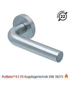 2100 Feuerschutzgarnitur Pullbloc® 4.1 FS Kugellager Edelstahl matt von Scoop 