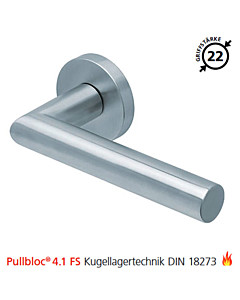 2106 Feuerschutzgarnitur Pullbloc® 4.1 FS Kugellager Edelstahl matt von Scoop 