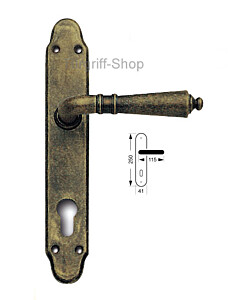 Modell 390 antik Langschildgarnitur von Lienbacher
