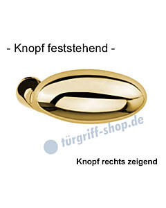 Knopf 348-518 feststehend, ungebohrt 43 x 90mm in Ultra Messing Jatec