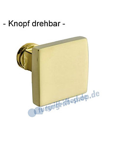 Knopflochteil 373-508 drehbar 50 x 50 mm, 8 mm Vierkantaufnahme, Ultra Messing Jatec