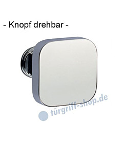 Knopflochteil 375-508 drehbar 50x50mm, 8mm Vierkantaufnahme Chrom Jatec