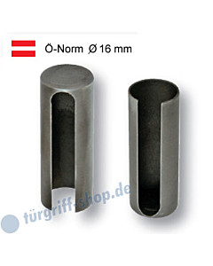 Zierhülsenset Schmiedeeisen Ø 16 mm Ö-Norm 4 Hülsen (für 1 Tür) Stahlgrau Südmetall