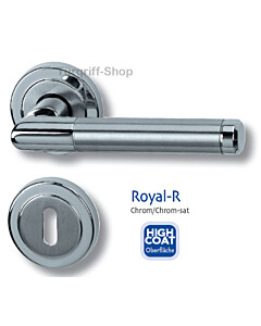 Royal R Chrom/Chrom-matt Rosettengarnitur Südmetall