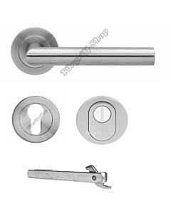 Haustür-Set Rhodos, Schutzrosette (KZS), Patentstift v. Karcher