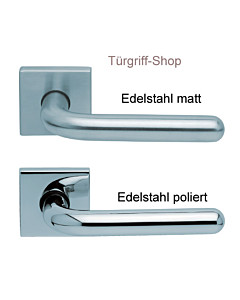 1200 (Image II) Quadrat-Rosettengarnitur PullBloc Edelstahl matt o. poliert Scoop