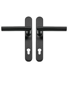 Schmalrahmen-Schutzgarnitur 5912A Drücker/Drücker Schwarz matt RAL 9005 Spitzer